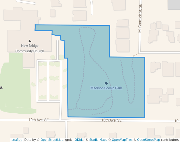 Madison Scenic Park in Olympia | Map and Routes
