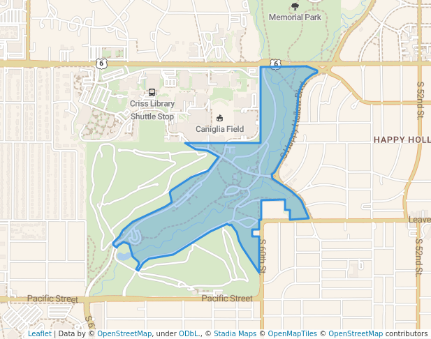 walking in Elmwood Park map in Omaha
