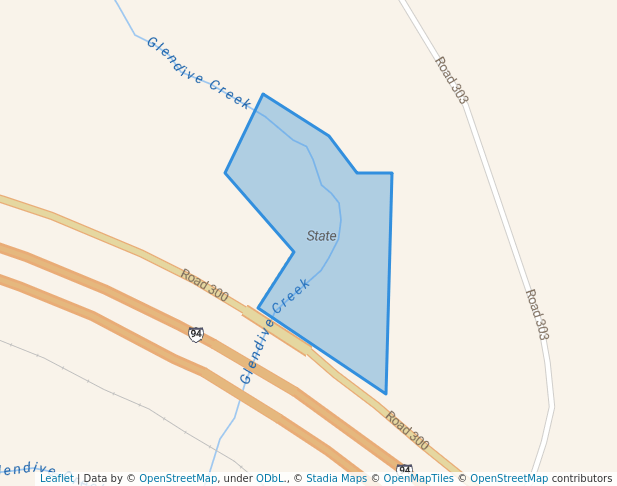 walking in State map in Glendive