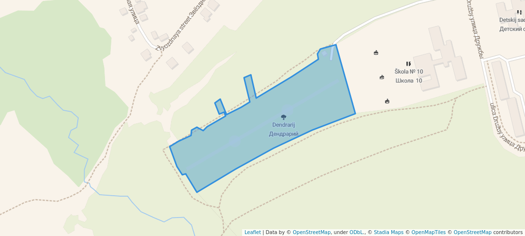 walking in Дендрарий map in Zheleznogorsk