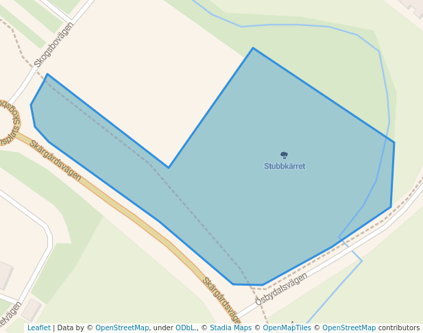 walking in Stubbkärret map in Gustavsberg