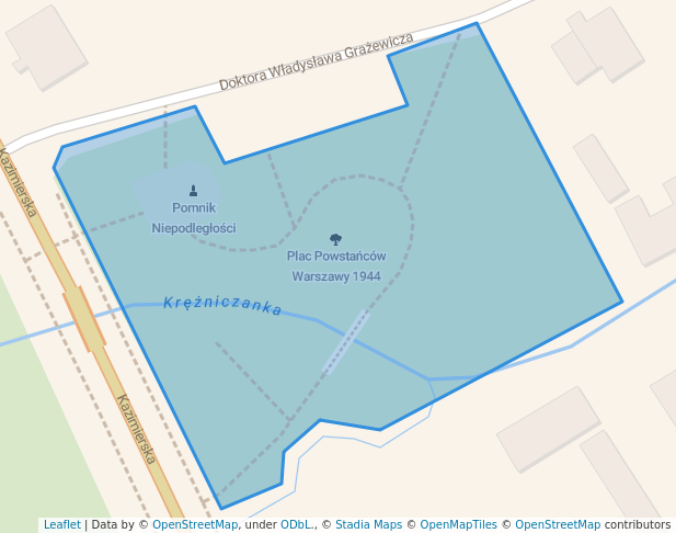 walking in Plac Powstańców Warszawy 1944 map in Bełżyce