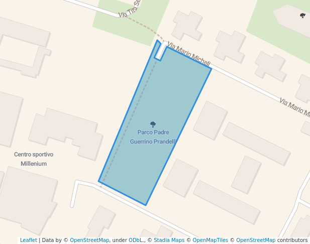 walking in Parco Padre Guerrino Prandelli map in Brescia