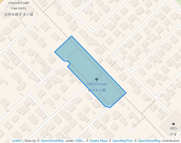 walking in はるみ公園 map in Ebetsu