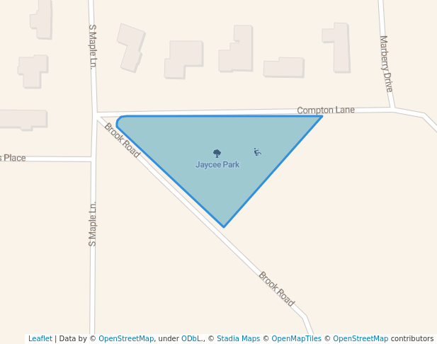 walking in Jaycee Park map in Prospect Heights