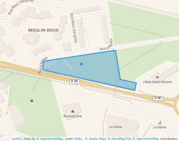 walking in Espace Georges Gilbert map in Laon