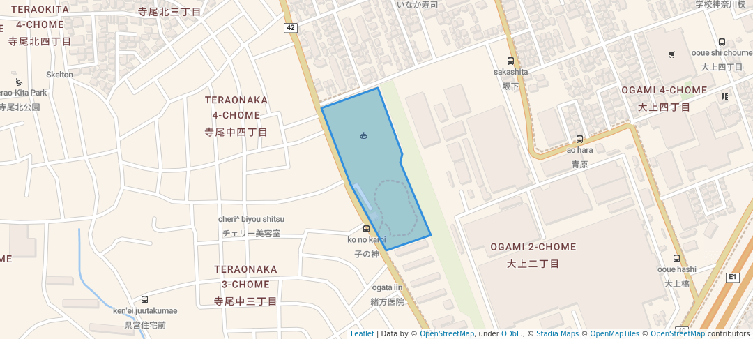 walking in 風車公園 map in Ayase