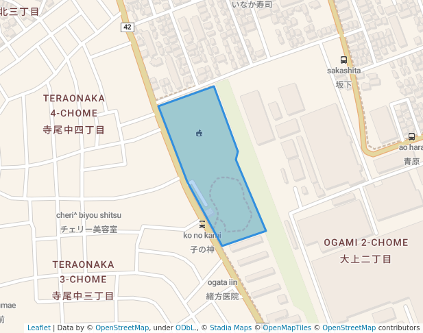 walking in 風車公園 map in Ayase