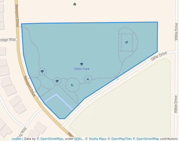 walking in Slifer Park map in Discovery Bay