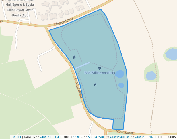 walking in Bob Williamson Park map in Hambleton