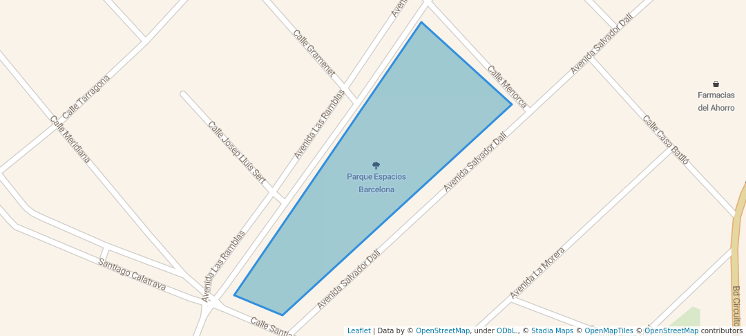 walking in Parque Espacios Barcelona map in Culiacán