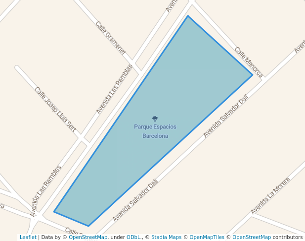 walking in Parque Espacios Barcelona map in Culiacán