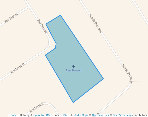 walking in Parc Denault map in Salaberry-de-Valleyfield