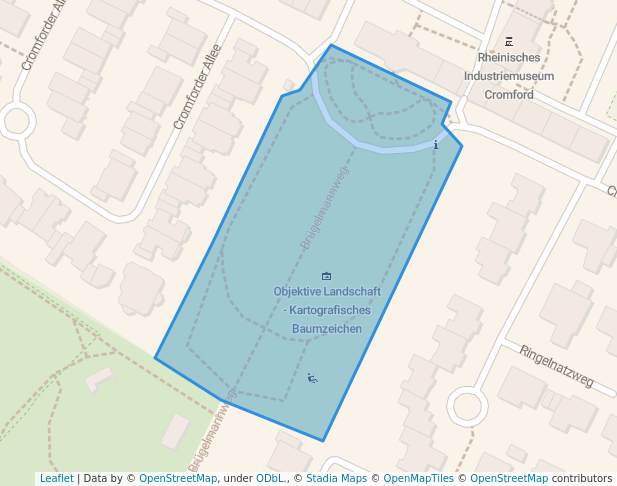 walking in Cromford-Park map in Ratingen