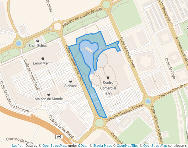 walking in Parque del Lago H2Ocio map in Rivas-Vaciamadrid