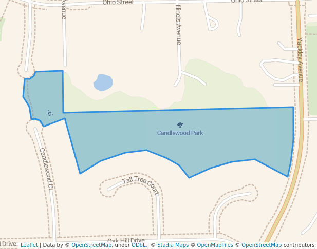 walking in Candlewood Park map in Lisle