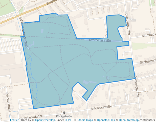 walking in Schimmelsheider Park map in Recklinghausen