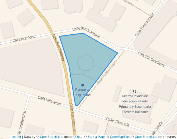 walking in Parque de la Igualdad map in Parla