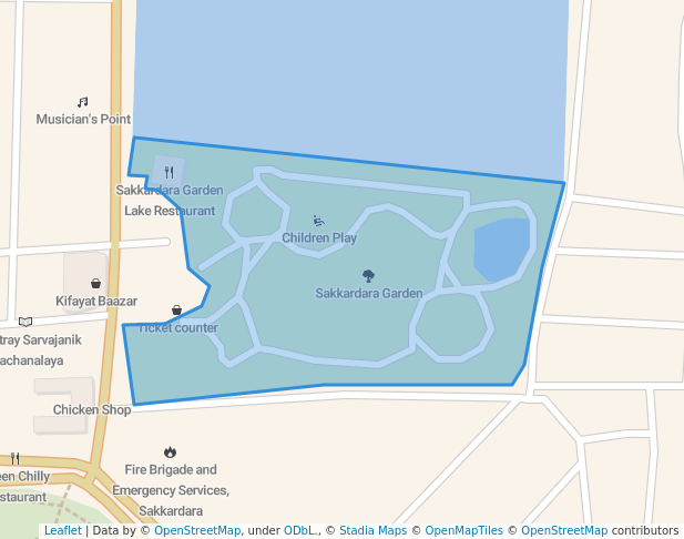 walking in Sakkardara Garden map in Nagpur