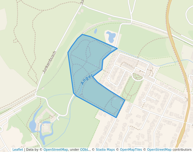 walking in Poensgen-Park map in Ratingen