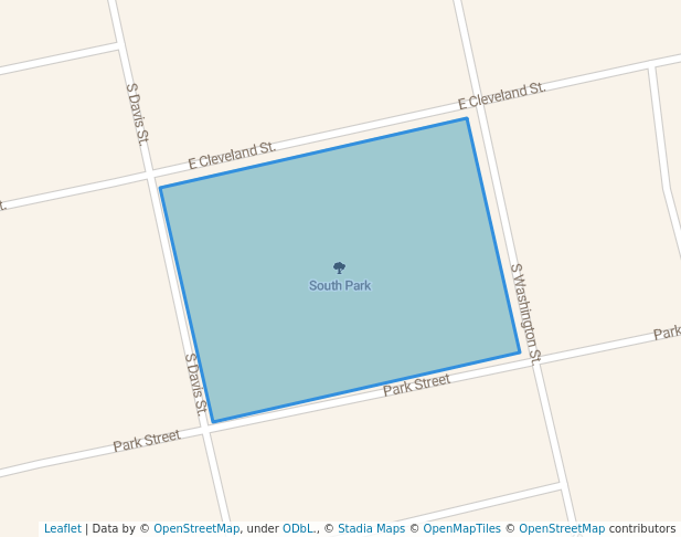 walking in South Park map in Monroe City