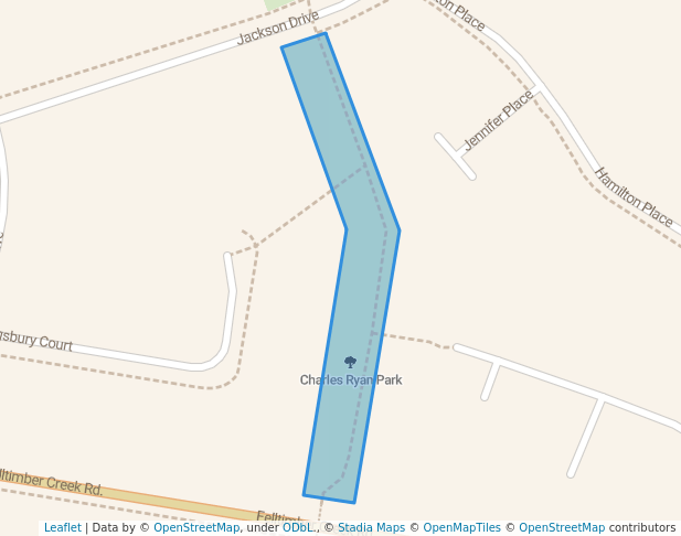 walking in Charles Ryan Park map in West Wodonga