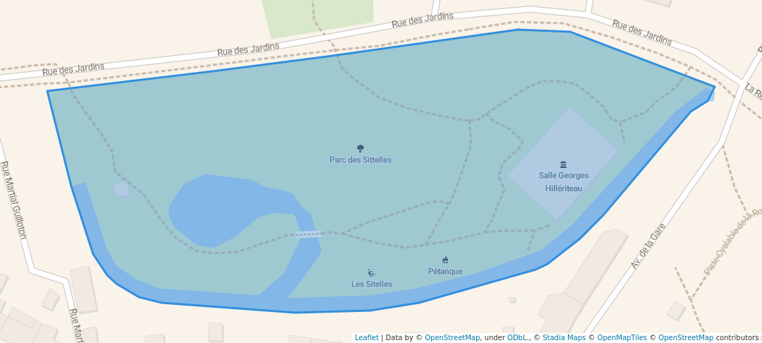 walking in Parc des Sittelles map in Aizenay