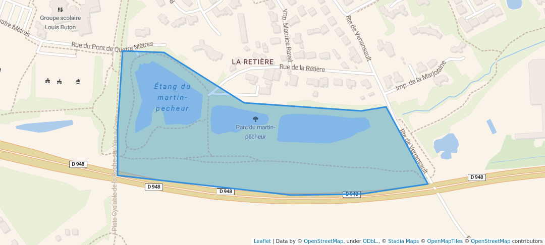 walking in Parc du martin-pêcheur map in Aizenay