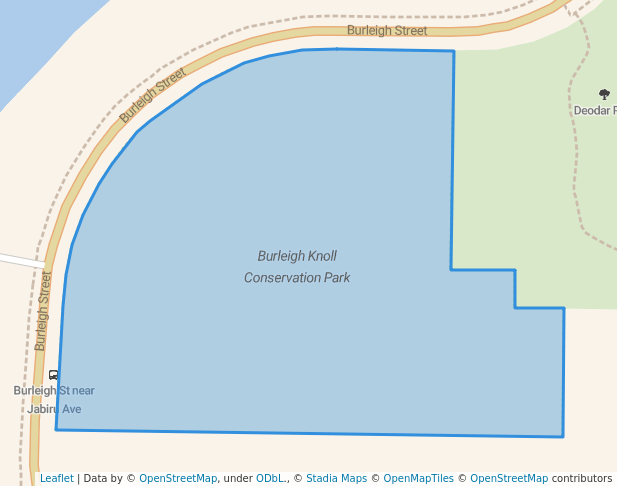 walking in Burleigh Knoll Conservation Park map in Gold Coast