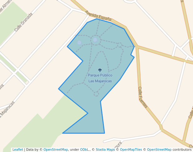 walking in Parque Público Las Majarocas map in Sanlúcar la Mayor