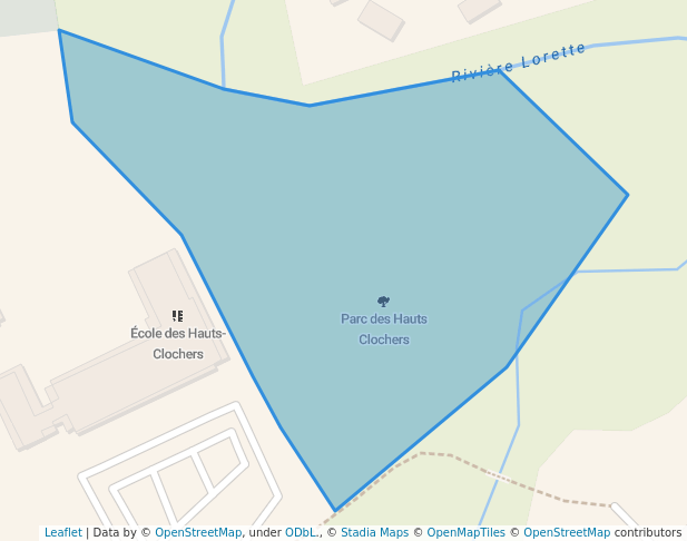 walking in Parc des Hauts Clochers map in L'Ancienne-Lorette