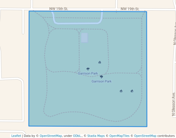 walking in Garrison Park map in Bethany