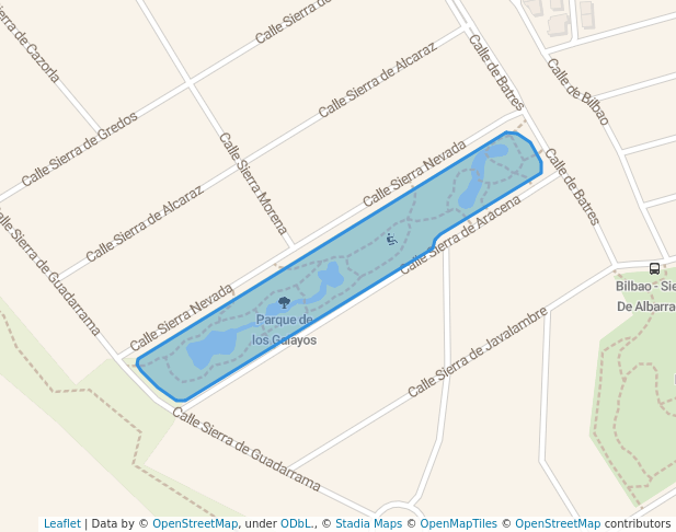walking in Parque de los Galayos map in Arroyomolinos