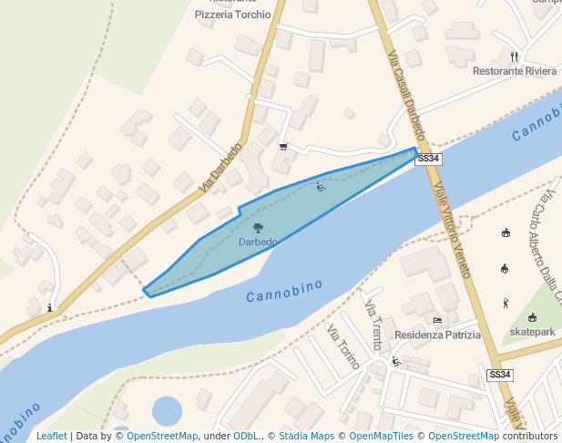 walking in Darbedo map in Cannobio