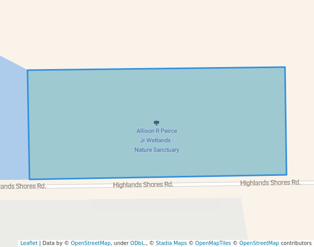 walking in Allison R Peirce Jr Wetlands - Nature Sanctuary map in Highlands
