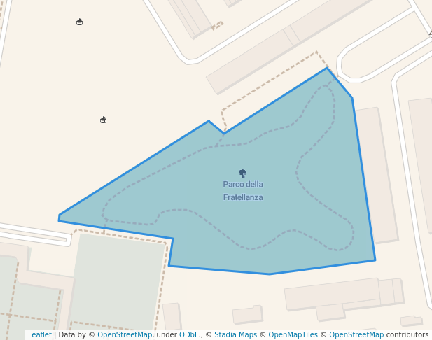 walking in Parco della Fratellanza map in Verona