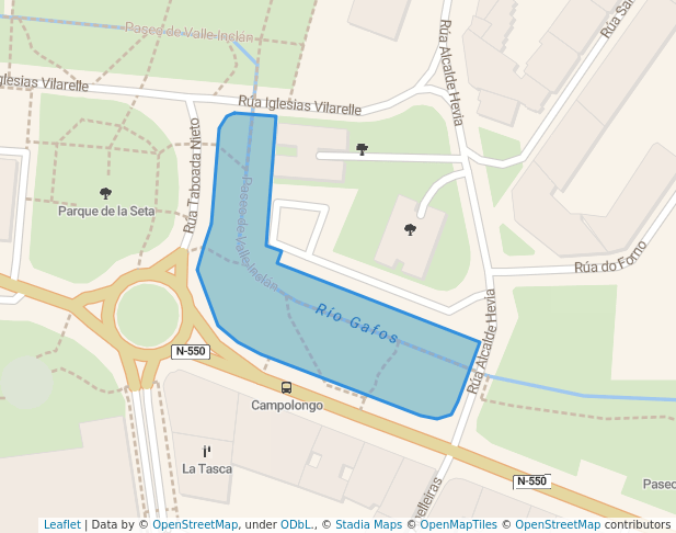 walking in Campolongo map in Pontevedra