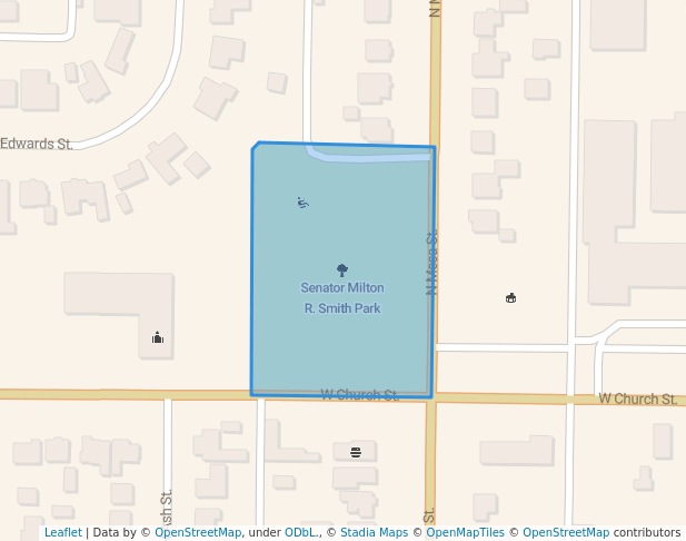 walking in Senator Milton R. Smith Park map in Carlsbad