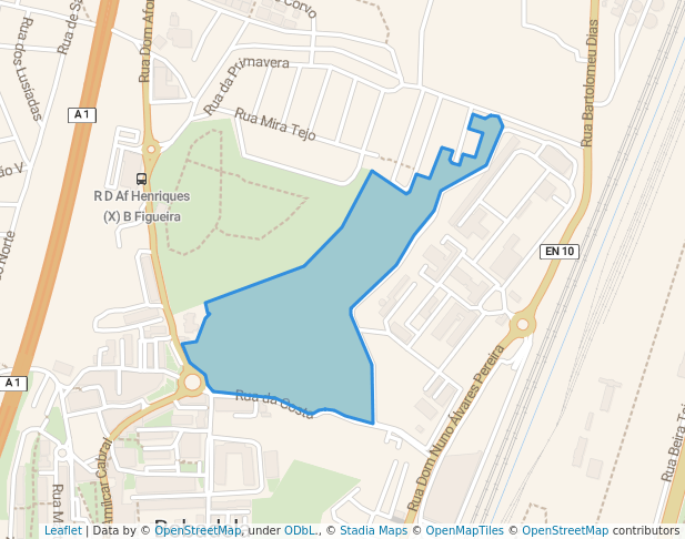 walking in Quinta dos Remédios map in Bobadela