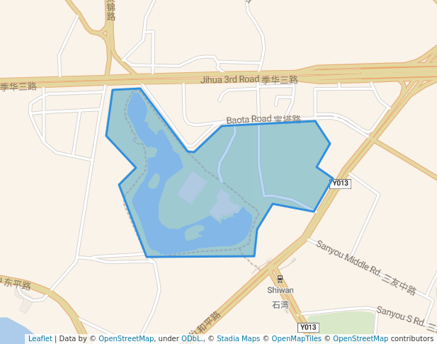 walking in Shiwan Park map in Fo Shan Shi