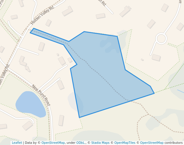 walking in Woodland Pond Conservation Area map in Groton
