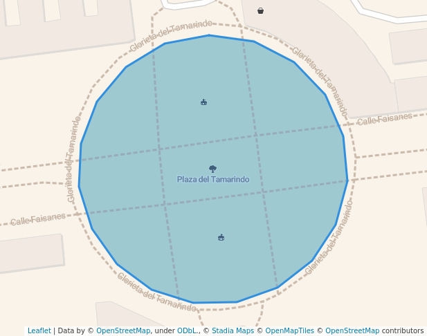 walking in Plaza del Tamarindo map in Aranjuez