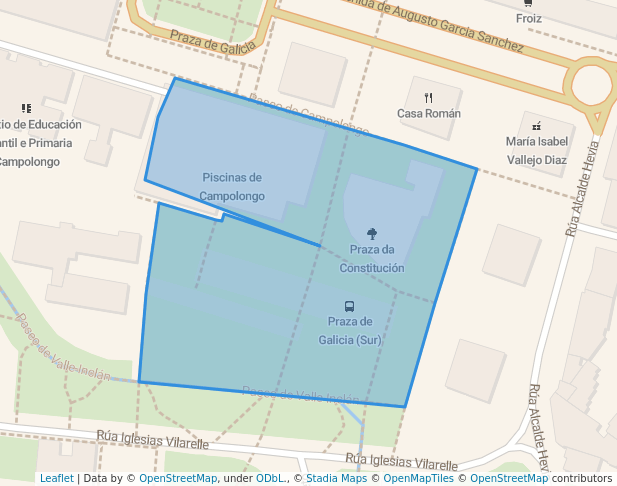 walking in Praza da Constitución map in Pontevedra