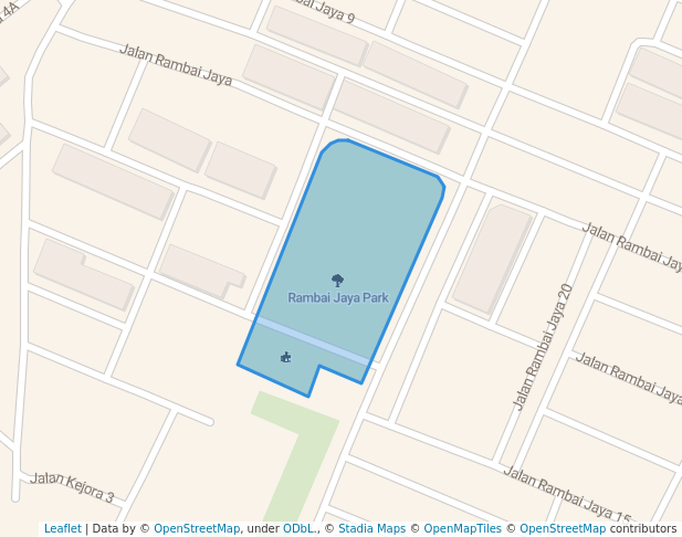 walking in Rambai Jaya Park map in Melaka