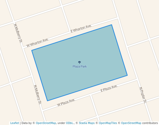 walking in Plaza Park map in Kermit