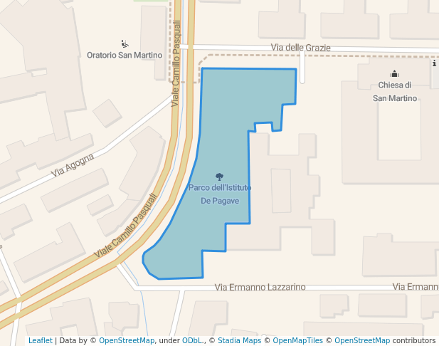 walking in Parco dell'Istituto De Pagave map in Novara