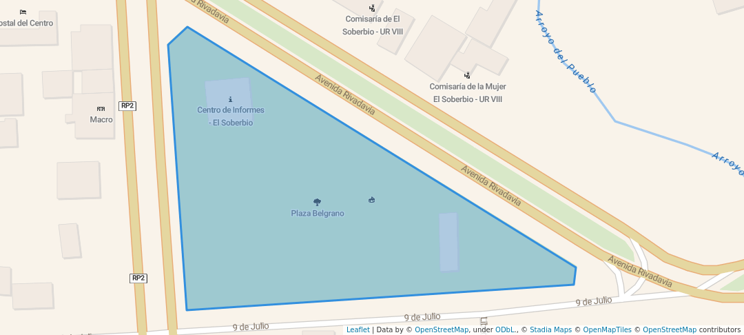 walking in Plaza Belgrano map in El Soberbio