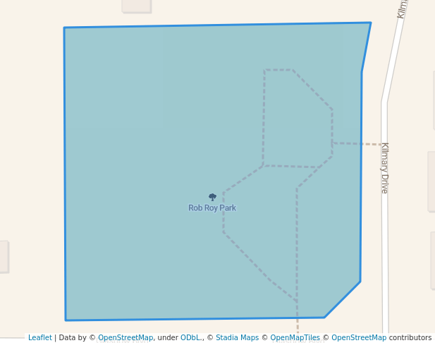 walking in Rob Roy Park map in Rawlins