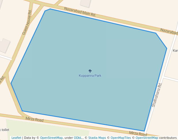 walking in Kuppanna Park map in Mysuru