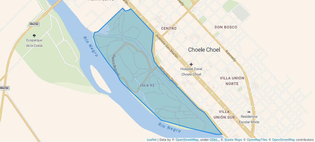 walking in Plaza de la Salud map in Choele-choel